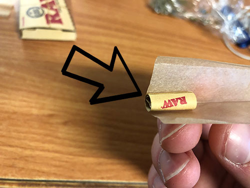 Example of joint filter placed in the joint properly